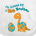 thumbnail image 4 of Inktastic I'm Gonna Be a Big Brother Dino Boys Baby Bib, 4 of 4