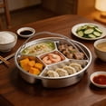 thumbnail image 7 of 5-Compartment Divided Stainless Serving Tray - Food-Grade 304 Meal Prep Platter for & Adults, Rust-Resistant & Dishwasher Safe, Ideal for Side Dishes, Condiments, and Snacks A, 7 of 7