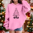 thumbnail image 2 of Lorytime Hoodies for Teen Girls Boys Christmas Tree Sweatshirt Long Sleeve Tops Drop Shoulder Cute Pullover Pink 7 Years, 2 of 4