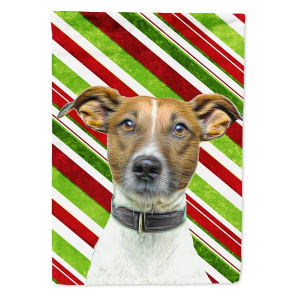 Candy Cane Holiday Christmas Jack Russell Terrier Garden Flag