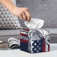 thumbnail image 6 of Logiee Tissue Box Cover 5X5X5'' PU Leather Tissue Holder Square Tissue Cube Box Organizer for Bathroom Vanity Countertop,Car,Night Stands,Office,Home,Kitchen (Mallard Duck With American Flag), 6 of 8