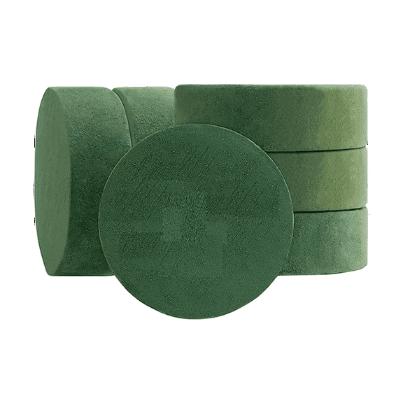 6 Packs Round Floral Foam Blocks,6.5In Dry Floral Foam for Artificial Flower for Wedding Aisle Flowers Party Decoration