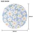 thumbnail image 2 of Round Tablecloth Daisy Floral 60 Inch Wrinkle Free Table Cover Dining Kitchen, 2 of 5