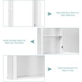 thumbnail image 6 of GLACER Bathroom Mirror Cabinet, Wall Mounted Storage Cabinet with Mirror Door and Adjustable Shelf, Mirrored Medicine Cabinet for Bathroom, Living Room, Cloakroom, 22 x 6 x 27.5 inches (White), 6 of 8