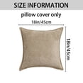 thumbnail image 6 of REGALWOVEN Pack of 2 Chenille Solid Decorative Throw Pillow Covers Check Soft Cushion Case Modern for Sofa Living Room Couch Camel 18" x 18", 6 of 6