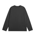 thumbnail image 5 of Men's Breathable Long Sleeve Crew Neck T-Shirt Solid Color Athletic Workout Top for Gym Running & Casual Wear, 5 of 6