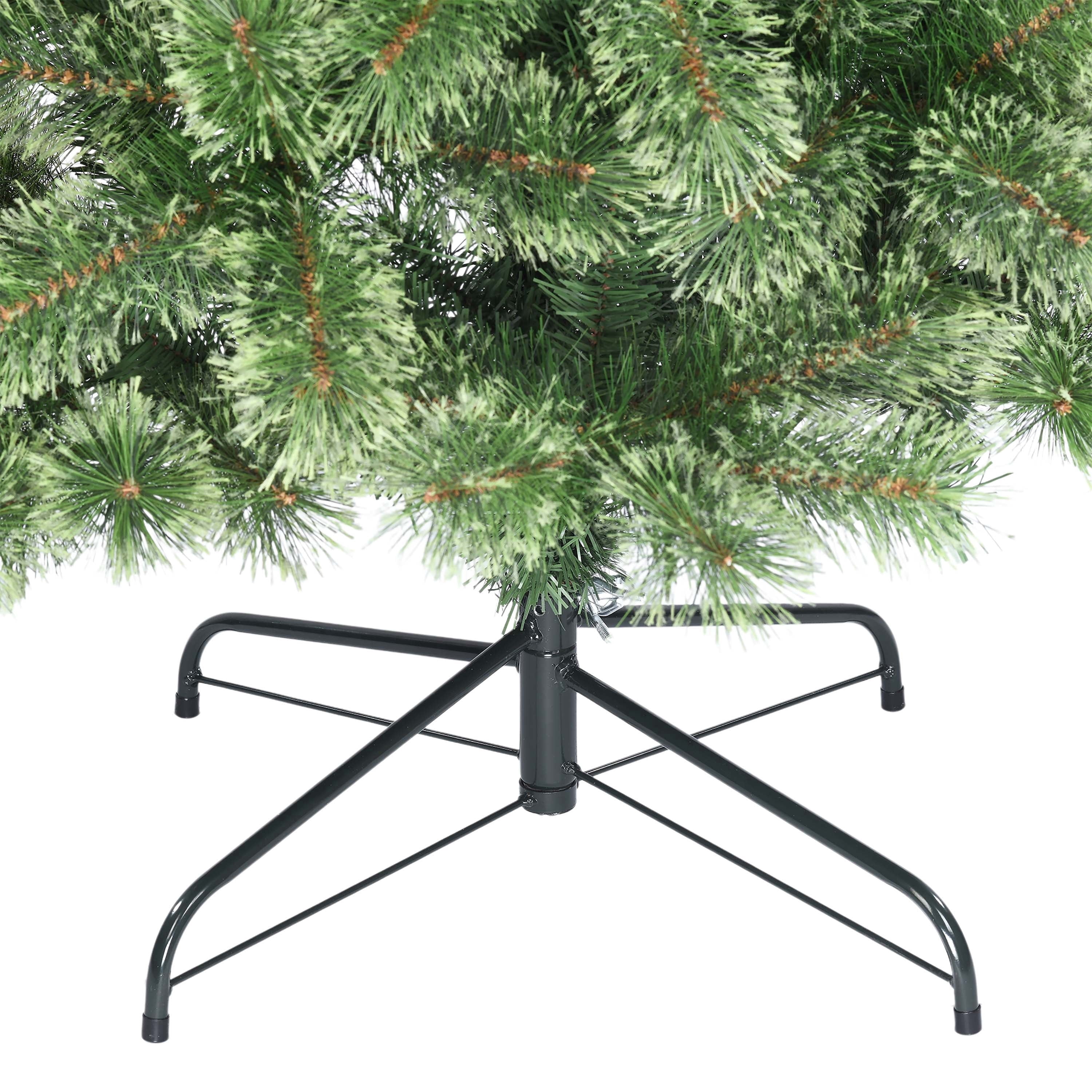 7' Non-Lit Brighton Cashmere Green Artificial Christmas Tree with Stand, by Holiday Time