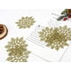 thumbnail image 5 of 24 Stück Glitter Schneeflocke Kunststoff Weihnachten Schneeflocke Ornamente Mit 24 Silberseil Für Weihnachtsdeko Fensterdeko（10 cm, Dorado）, 5 of 8