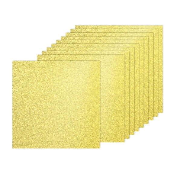 40Sheets Light Gold Glitter Cardstock, 12x12In Glitter Paper Card Stock Shiny Scrapbook 250gsm Sparkly Paper Large Shimmer for Crafts Scrapbook DIY Art Wedding Party
