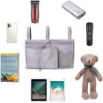 thumbnail image 4 of Organizador de cabecera Caddy de almacenamiento junto a la cama para el hogar, gris, 4 of 5