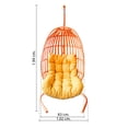 thumbnail image 5 of Sillon Colgante Galerias El Triunfo Tejido De Rattan Con Cojin Anaranjado, 5 of 5