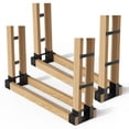 thumbnail image 3 of TRAMULL Outdoor Firewood Log Rack Bracket Kit, Fireplace Wood Storage Holder - Adjustable to Any Length (4-Bracket Kit), 3 of 9