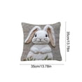 thumbnail image 3 of Rewenti Cute Little White Rabbits Printed Lumbar Pillows Includ Pillowcase And Insert Removable And Washable Back Cushion for Sofa Bed Office Nap, 3 of 6
