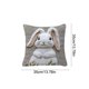 thumbnail image 2 of Almohadas para el Sofá Sala de Estar Lindo Conejos Blancos Impreso Lumbar 35x35cm, Almohadas Decorativas Blancas para la Cama, la Siesta de la Oficina, Lavable, Incluye Inserto, Piel Corta, Acogedor, 2 of 6