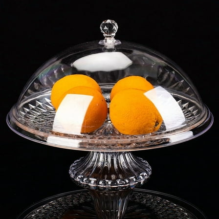 Cake Tray with Lid Cake Tray Portable Dustproof Cake Stand A