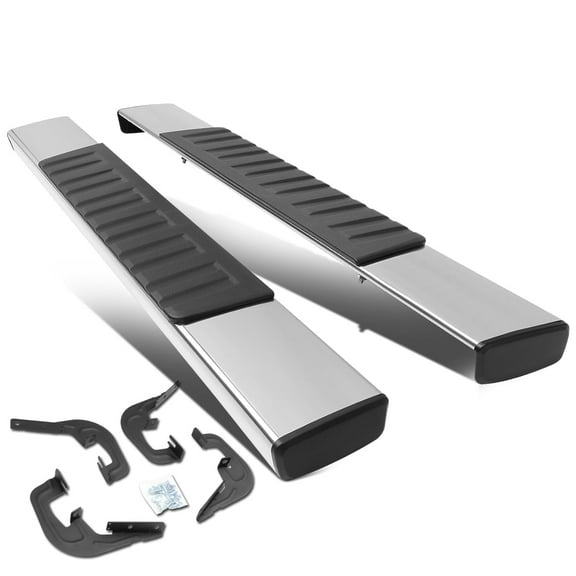 DNA Motoring for 07-19 Sierra Silverado Reg Cab Chrome Running Board 6" Side Step Nerf Bar