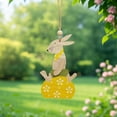 thumbnail image 4 of Easter Wooden Rabbit Heart Charm Festive Hanging Ornament for Home Spring Holiday Easter Decoration, 4 of 5