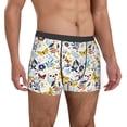 thumbnail image 4 of Salouo Flowers Butterfly Print Men's Boxer Briefs,Breathable Underwear Elastic Waistband Briefs for Men -Medium, 4 of 8