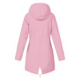 thumbnail image 6 of Frostluinai Women's Waterproof Raincoat Lightweight Rain Jacket Striped Lined Zip Up Hooded Windbreaker with Pockets for Outdoor S-3XL, 6 of 7