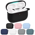 thumbnail image 2 of Silicone Earphone Case for AirPods Pro 3 Shockproof Full Protective Cover with Carabiner, Anti-Scratch, Dustproof, Wireless Charging Compatible, Black, 2 of 8