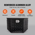thumbnail image 2 of KFFKFF Trailer Storage Box,Constructed from Diamond Plate Aluminum Alloy,Robust Trailer Box Organizer with Lock and Keys, Multipurpose Tongue Box for Pickup Truck, RV, Trailer, Dimensions 33"x19"x18", 2 of 9