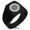 Black, variant on Stainless Steel Sakakibara Samurai Crest Needle Stripe Pattern Biker Style Polished Ring