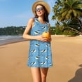 thumbnail image 3 of Pofeuu Dolphin Lovers Print Women's Sleeveless Dress, Loose Fit Summer Dress, Casual Tank Dress for Women, 3 of 7