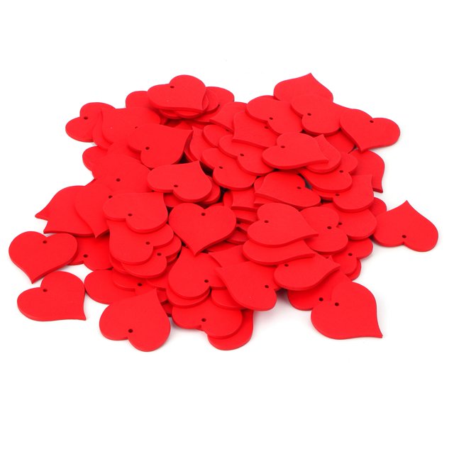 Suministros para manualidades, 100 piezas de rodajas de madera hechas a mano, confeti de corazón de madera, colgante de corazón de madera, funcionalidad inteligente
