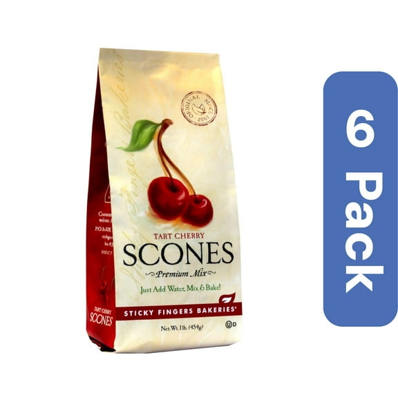 Sticky Fingers Tart Cherry Scone Mix 15 oz (Pack Of 6)