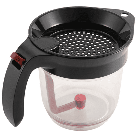 

1000ML Oil Separator Measuring Cup and Strainer with Bottom Release for Gravy Sauces and Other Liquids with Oil Grease