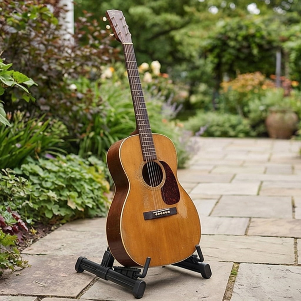 Adjustable Acoustic Guitar Stand Folding Musical Instrument Stand for Guitar, Violins and Ukuleles Easy to Carry
