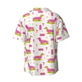 thumbnail image 2 of Xecao offers the Dachshund Dog Puppy for Men's Casual Short-sleeved Shirt, a button-up collared shirt with a pocket, perfect for beach vacations and yacht travel in the XX-Large size., 2 of 7