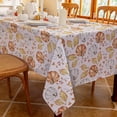 thumbnail image 2 of Romanstile Fall Tablecloth Rectangle, Thanksgiving Pumpkin Orange Table Cloth, Waterproof Satin Resistance Table Cover for Dining, Kitchen, Party Decorations (60 x 84 inch), 2 of 8