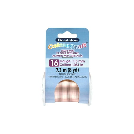 Beadalon ColourCraft Wire TR 16ga RoseGld 8yd