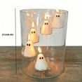 thumbnail image 2 of DAMAI Halloween Glass Hurricane Candle Holder, Multi Tier Floating Clear Cylindrical Glass Candle With 5 Ghost Candles,Modern Tabletop Decor For Bedroom Dining Room Wedding Home Decor, 2 of 5
