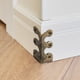 thumbnail image 3 of Protectores de esquina de casquillo de latón vintage | Cubiertas decorativas de metal macizo para rodapiés, paredes y muebles | Prevención de arañazos duraderos | 2 Pack | Instalación fácil, 3 of 9