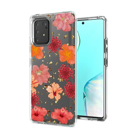 [Pack Of 2] Pressed dried flower Design Phone case for SAMSUNG GALAXY A91/S10 Lite/M80S In Red