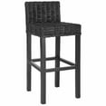 thumbnail image 4 of SAFAVIEH Cypress Traditional Woven Bar Stool, Black, 4 of 4
