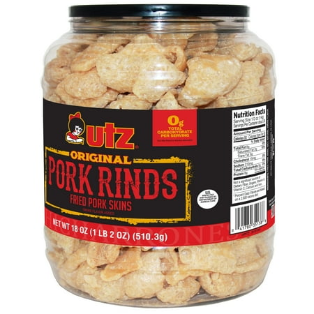 Utz Original Pork Rinds, 18 oz Barrel