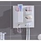 thumbnail image 3 of Estante para lavar cepillos de dientes, sin perforaciones, tocador para baño, inodoro montado en la pared, almacenamiento para inodoro, blanco, 3 of 3