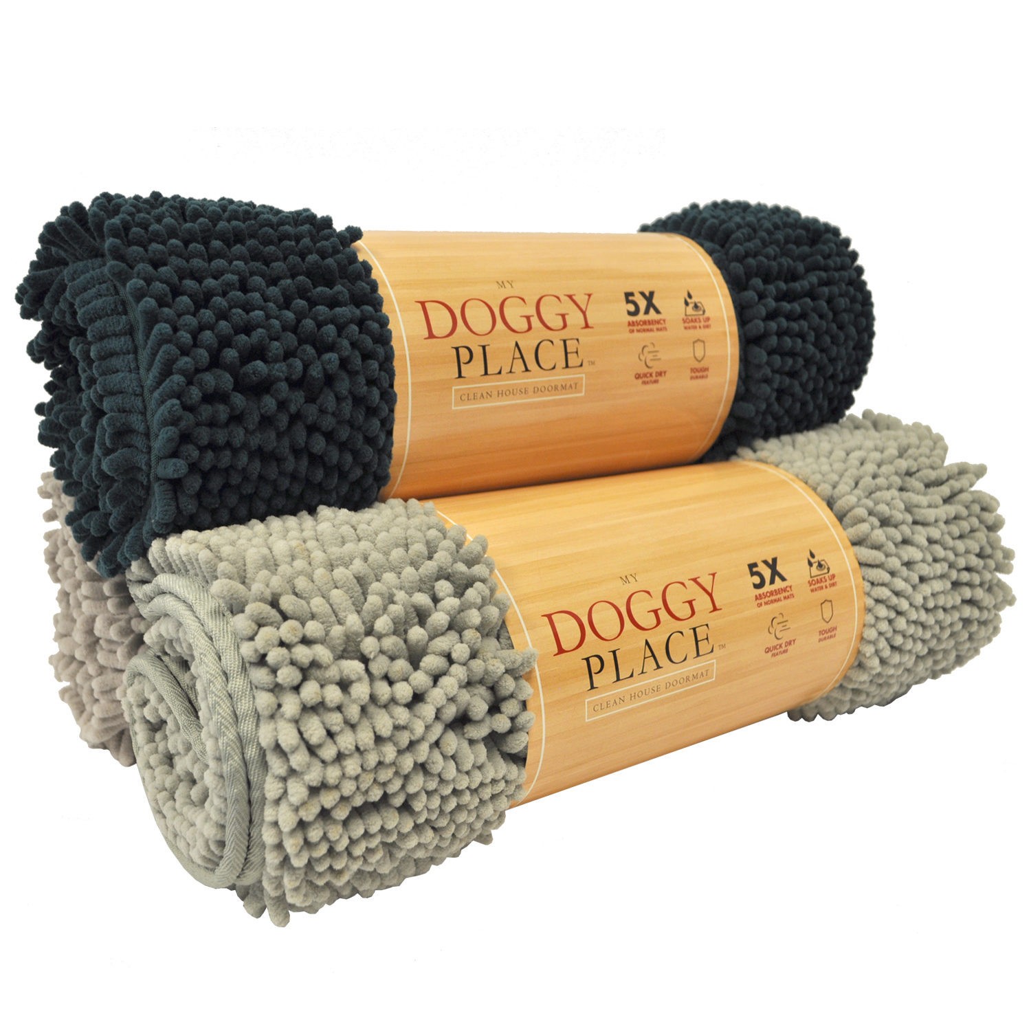 My Doggy Place Ultra Absorbent Microfiber Dog Door Mat, Durable