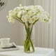 thumbnail image 5 of Flores de camelia artificiales - Ramos de plástico blanco en pack de 6 para decoración del hogar, centros de mesa de bodas y fiestas, 5 of 6