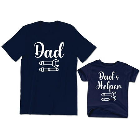 

Dad T-Shirt Matching Tools Graphic Tee Dad s Helper Kids Toddler Shirt Youth Baby