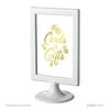 Gold Ink Pineapple Party, 4x6-inch Birthday Framed Party Signs, Cards & Gifts, Includes Frame