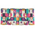 thumbnail image 7 of Yayeee Kitchen Curtains Tier Set of 2 Light Filtering 57"x36" Over Sink Window Panels, Pink Geometric, 7 of 7
