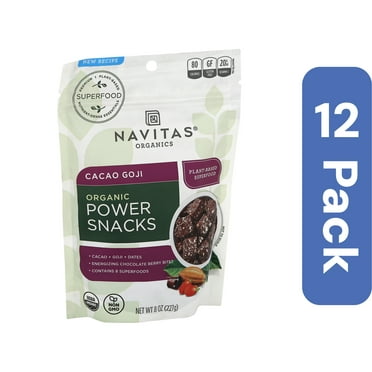 Navitas Cacao Goji Power Snacks 8 oz (Pack Of 12)