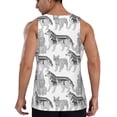 thumbnail image 3 of Fotbe German Shepherd Dog Pattern Men's Quick Dry Workout Tank Top Gym Muscle Tee Fitness Bodybuilding Sleeveless T Shirt Breathable Workout Shirt-XX-Large, 3 of 9