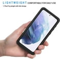 thumbnail image 2 of REQO Samsung Galaxy S21 Case, IP68 Waterproof Dustproof Case with Built-in Screen Protector, Rugged Full Body Shockproof Protective Phone Cover for Galaxy S21 5G 6.2 Inch, Black, 2 of 9
