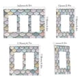 thumbnail image 2 of Yayeee Rocker Switch Wall Plate 3-Gang 6.5"x4.6" Home Decorative Outlet Cover, Light Blue Shimmering Pattern, 2 of 6