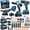 Electric drill+wrench+angle grinder set, variant on DGB 21V Cordless Power Tool Combo Kit, Multi-Function Brushless Power Tools for Home Improvement, Construction & Auto Repair